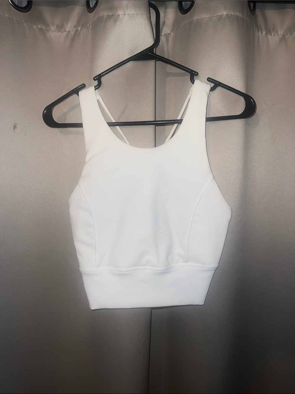 Kyodan White Scoop-Neck Crop Tank